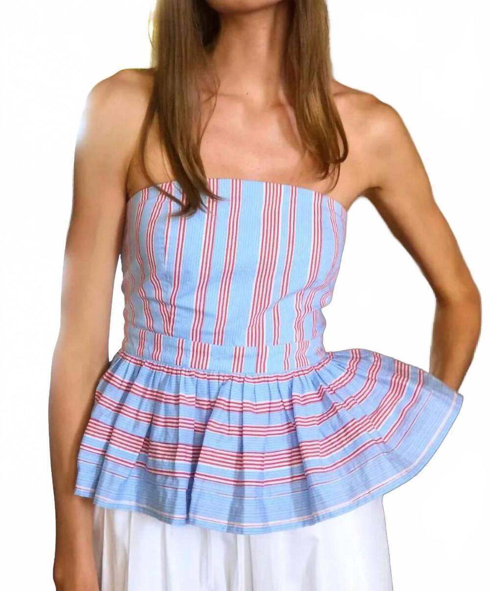 NEW HUNTER BELL vera top in seaside stripe